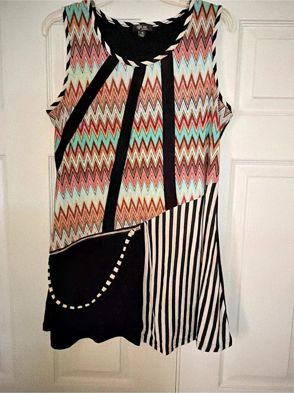 Lilly Pulitzer Geometric Mini Dress in Black & Blue Size Medium